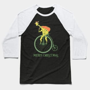 Funny Christmas sweater bicycle giraffe Baseball T-Shirt